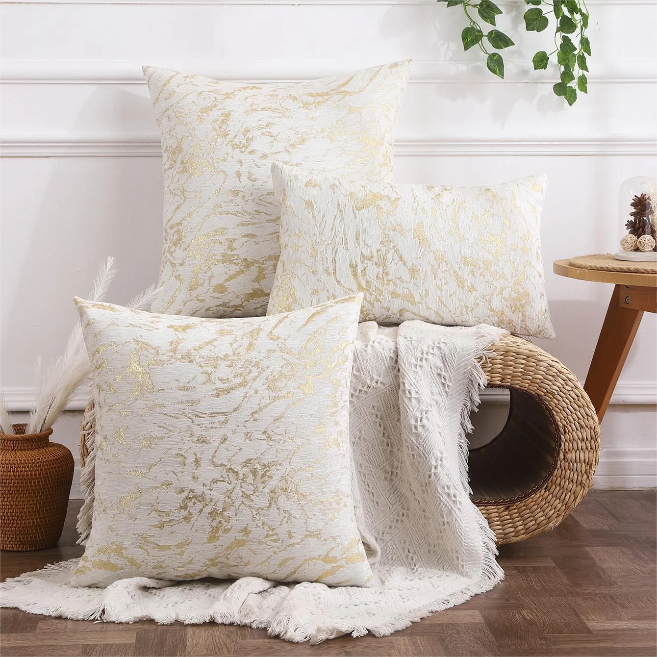 Pillow Cover 20X20 - Capa de almofada de chenille macia,