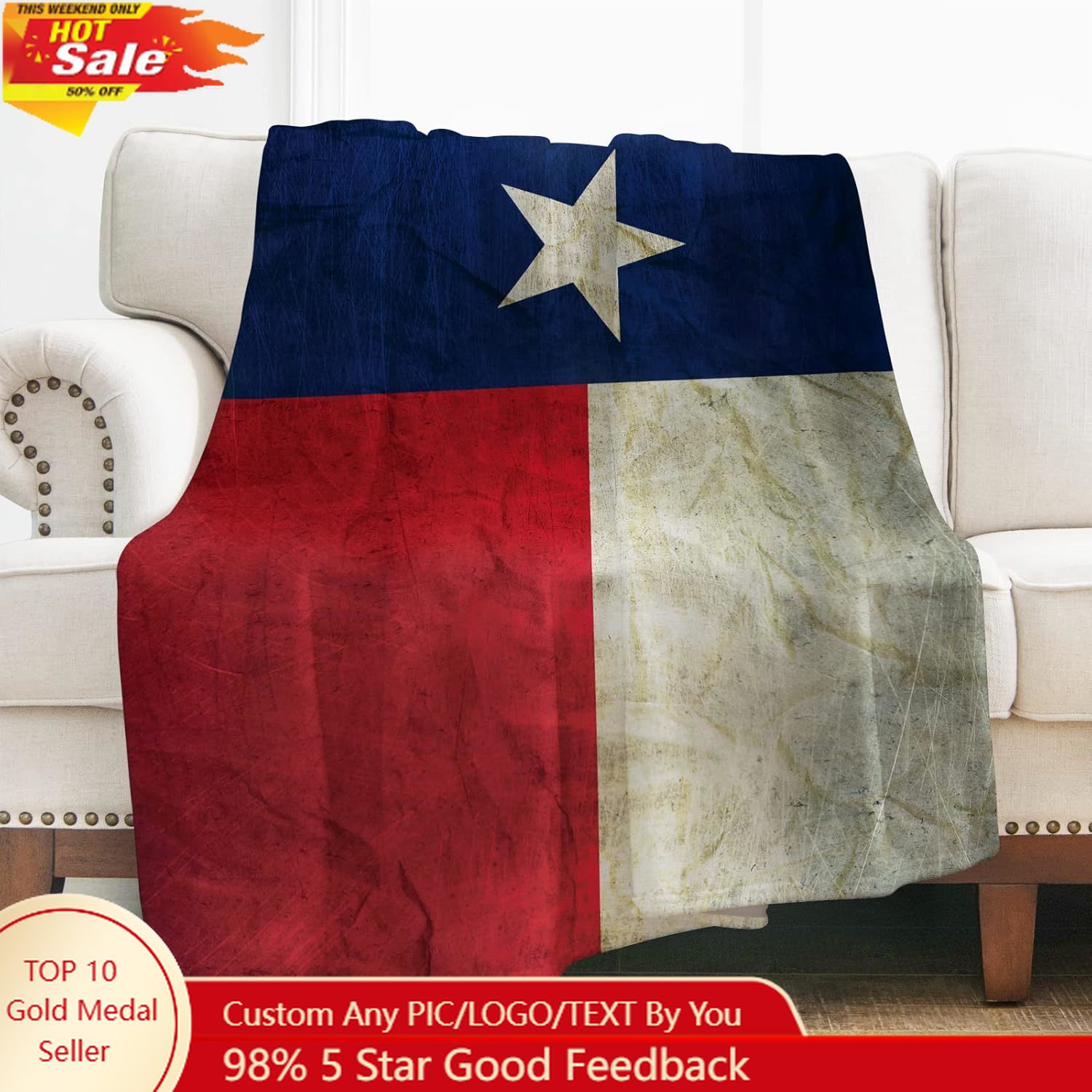 Home Textiles Throw - Levens texas bandeira lance cobertor presentes