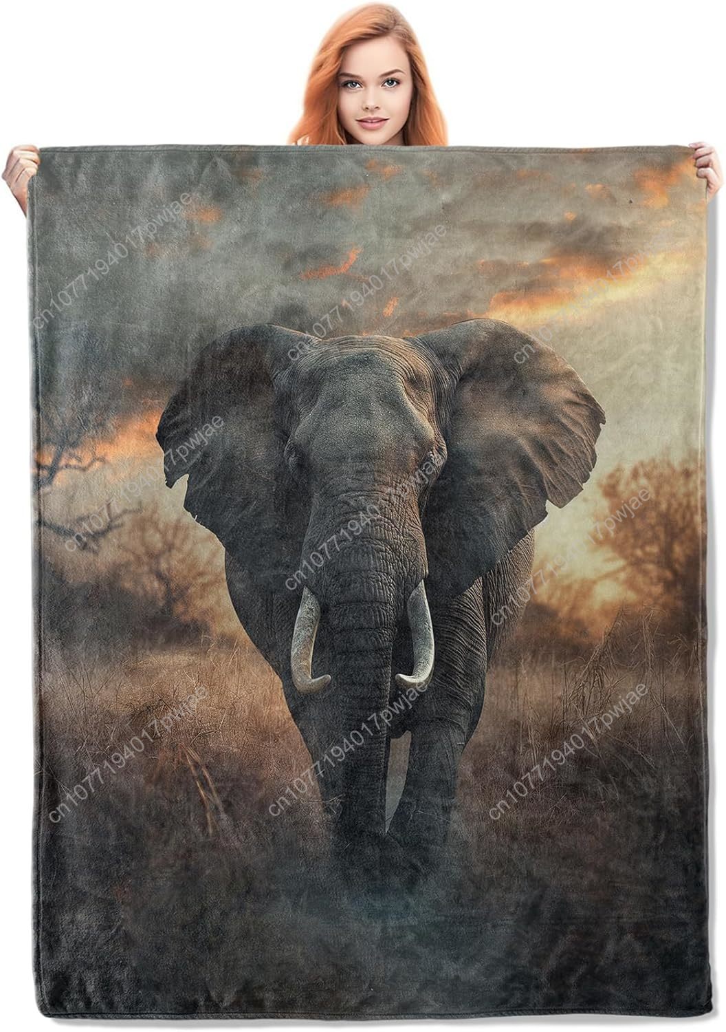 Cobertor de lã de elefante, ce - Home Textiles Throw avaliação e preço