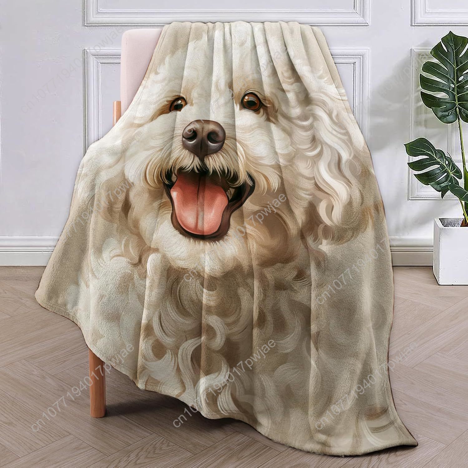 Cobertor de retrato de poodle  - Home Textiles Designer avaliação e preço